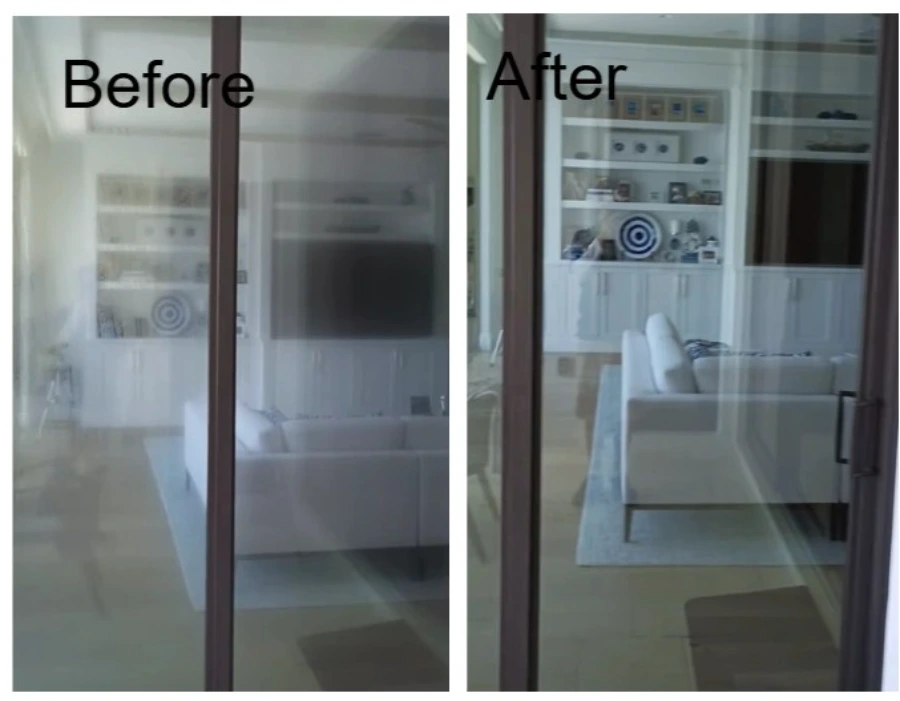 comparison of before after salt air damage