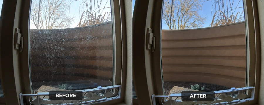 Before after window cleaning Marblehead San Clemente