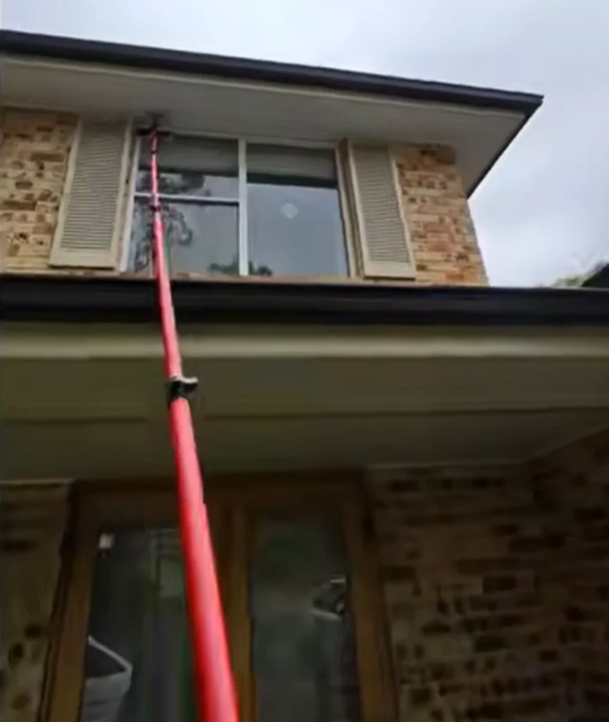 Upper floor windows getting clean in Forster ranch